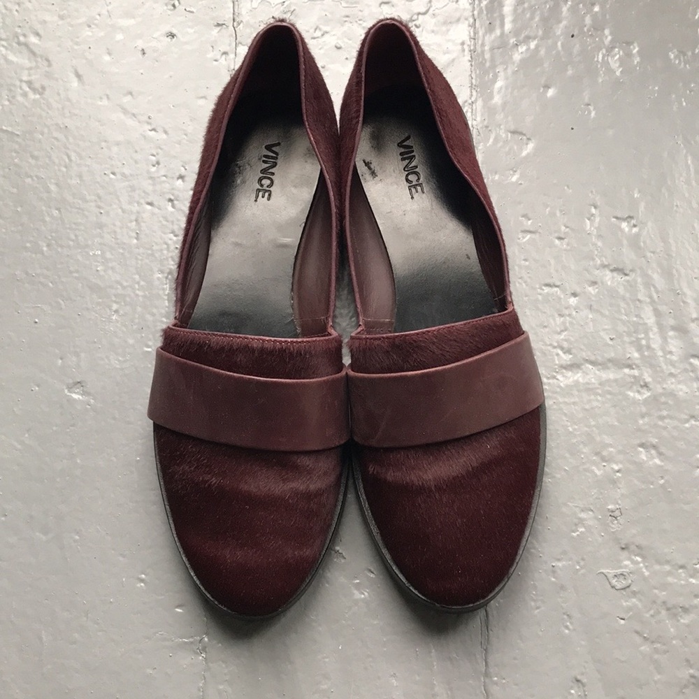 Vince Mason Calf Hair leather flats size 8.5